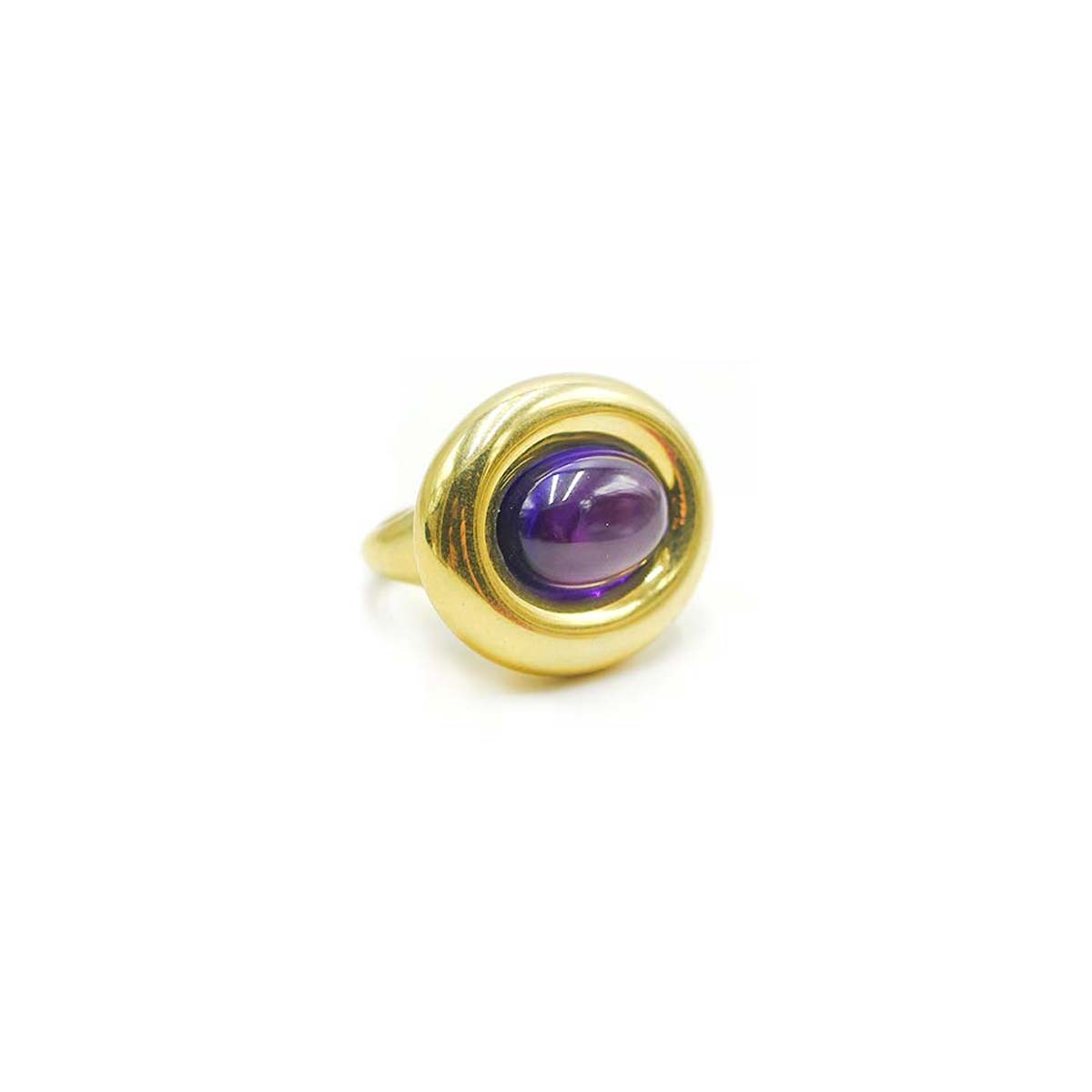 Anello in argento con ametista idrotermale