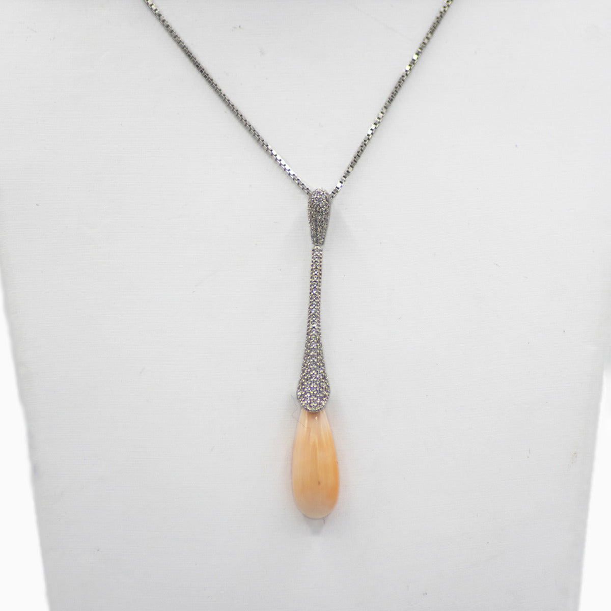 Collana corallo e argento