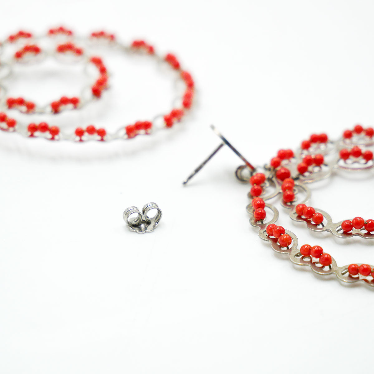 orecchini corallo rosso