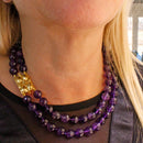 Collana di due fili di ametista