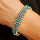 Bracciale in argento e turchese naturale