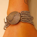 Bracciale multifili di ematite e argento