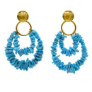 Orecchini con turchese naturale