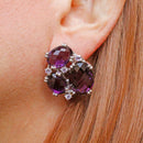 Orecchini con ametista e zirconi