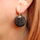 Orecchini tondi con onice