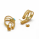 Orecchini con pietra turchese