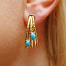 Orecchini con pietra turchese