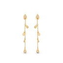 Orecchini pendenti con gocce in argento 925 placcati in oro