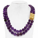 Collana di due fili di ametista