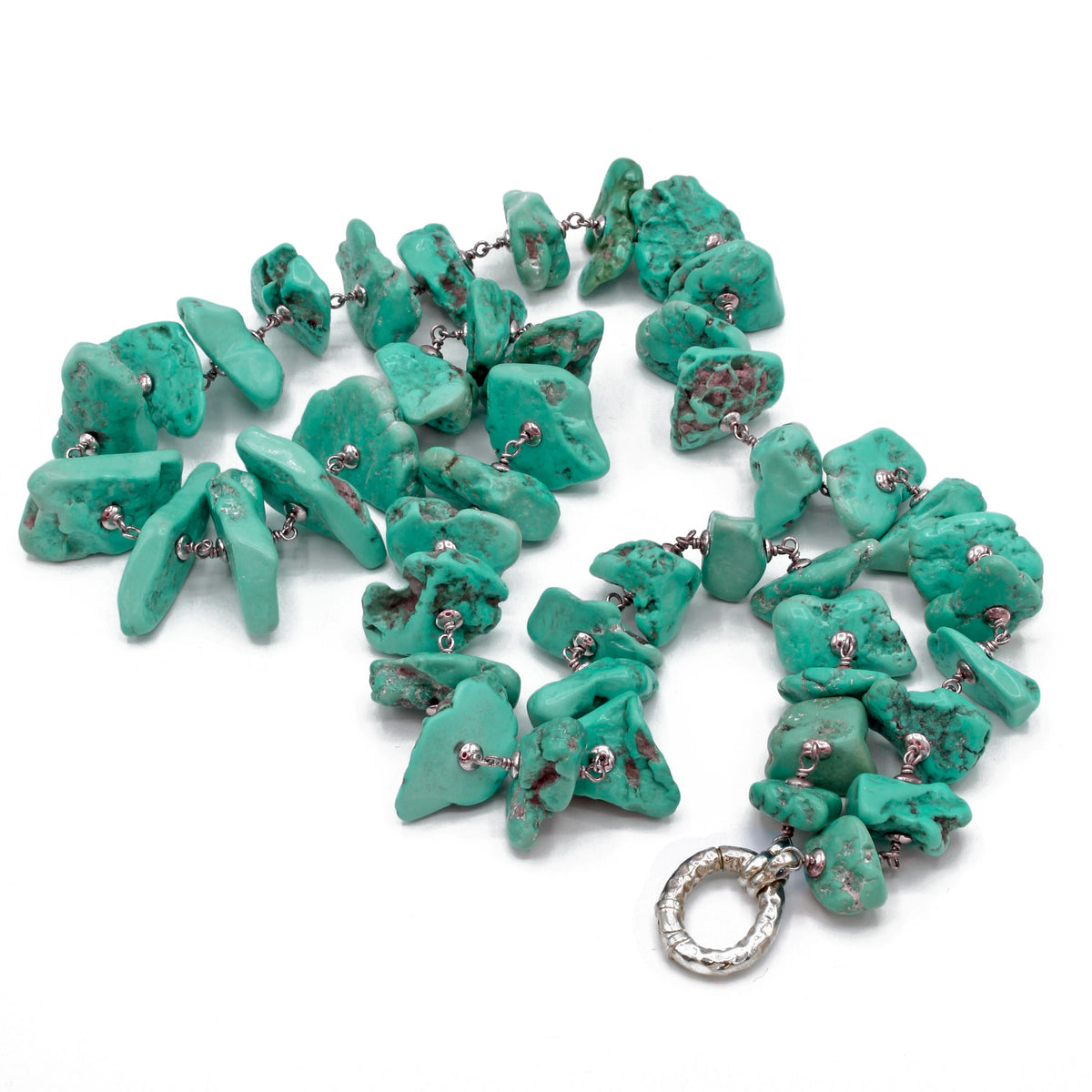 Collana in argento e turchese