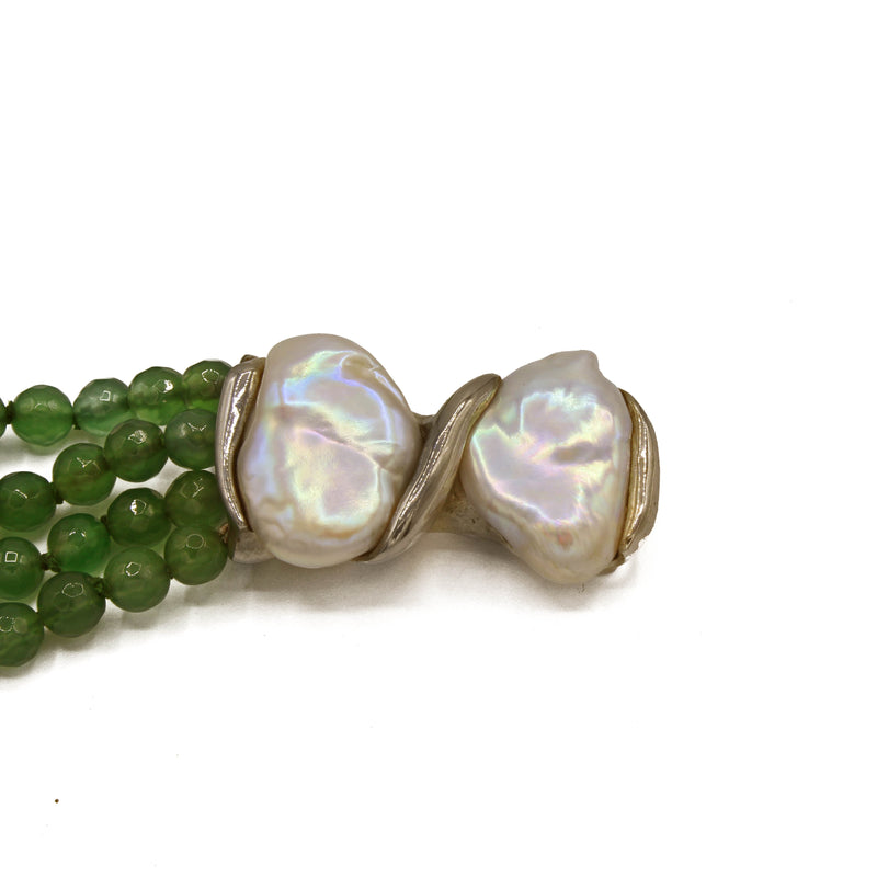 Collana a 4 fili in agata verde
