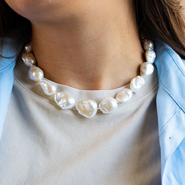 Collana di perle scaramazze di acqua dolce
