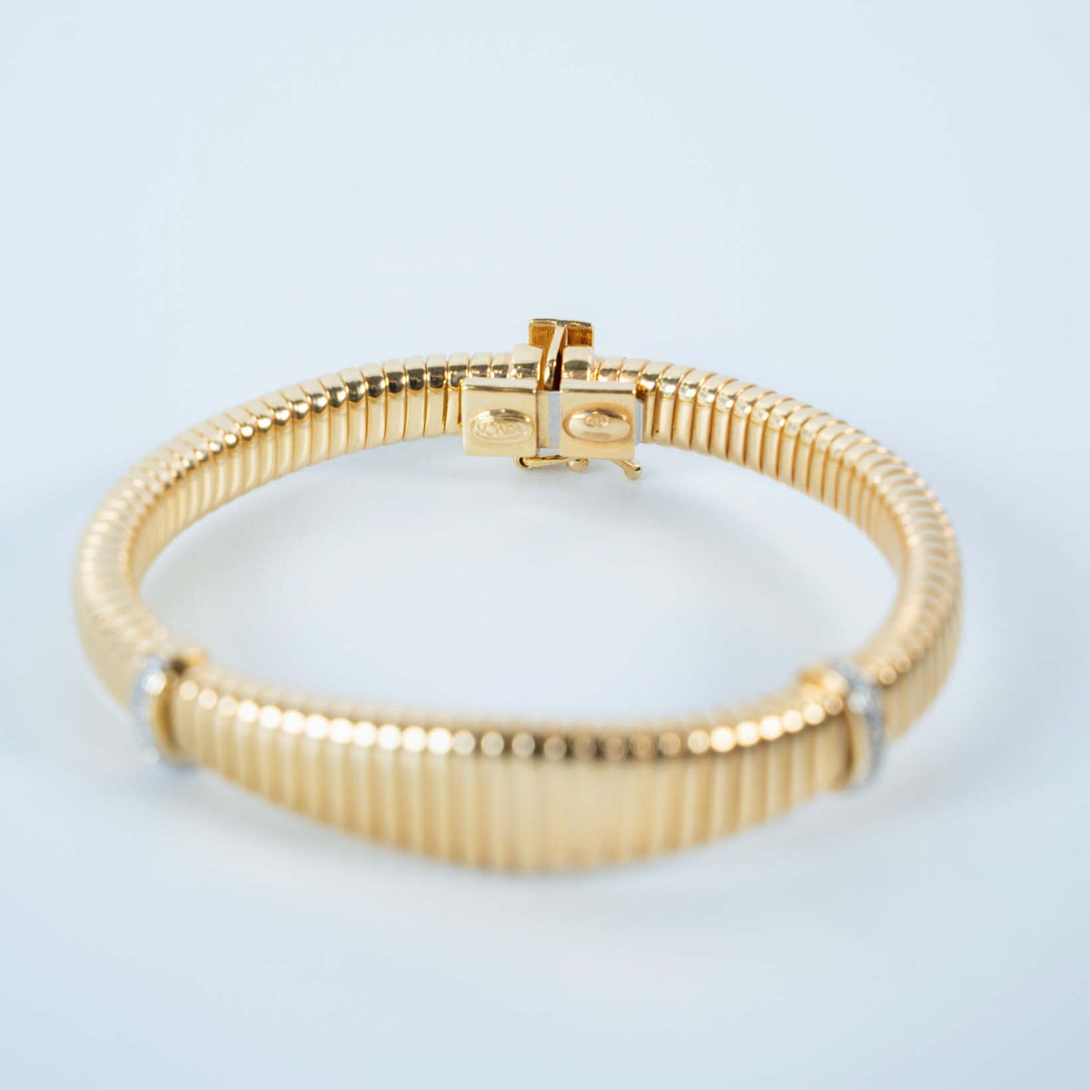 Bracciale rigido in argento 925 con zirconi