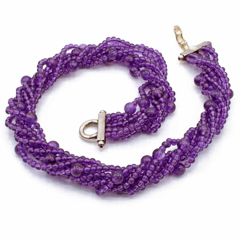 Collana in argento e ametista