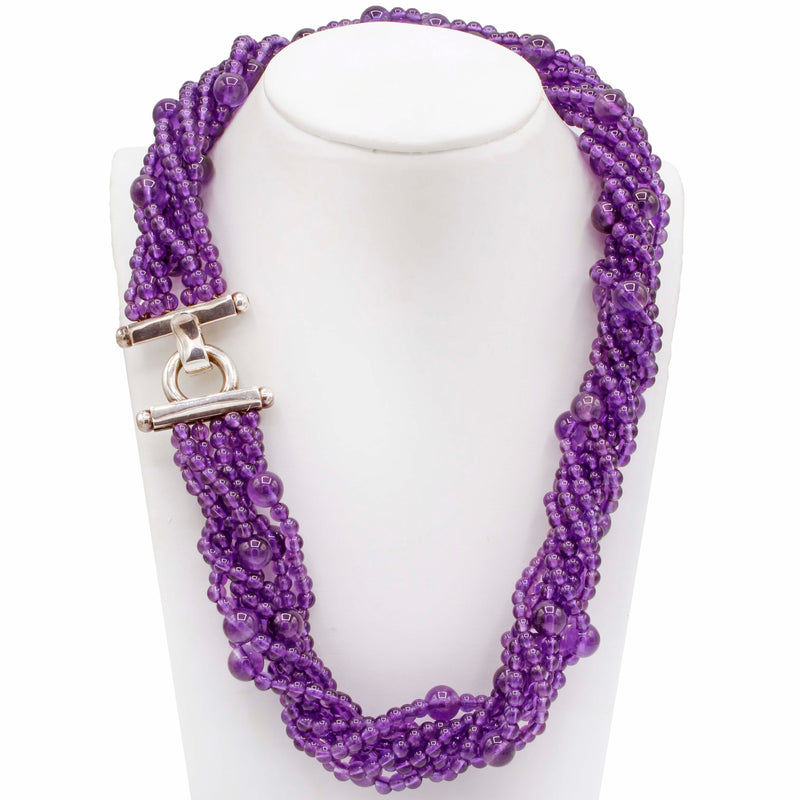 Collana in argento e ametista