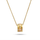 Collana con pendente a cilindro con zirconi