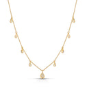 Collana con gocce pendenti con zirconi