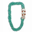 Collana in argento e quarzo azzurro