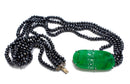Collana in ematite e giada imperiale