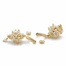 Orecchini argento placcato oro giallo con perle di acqua dolce