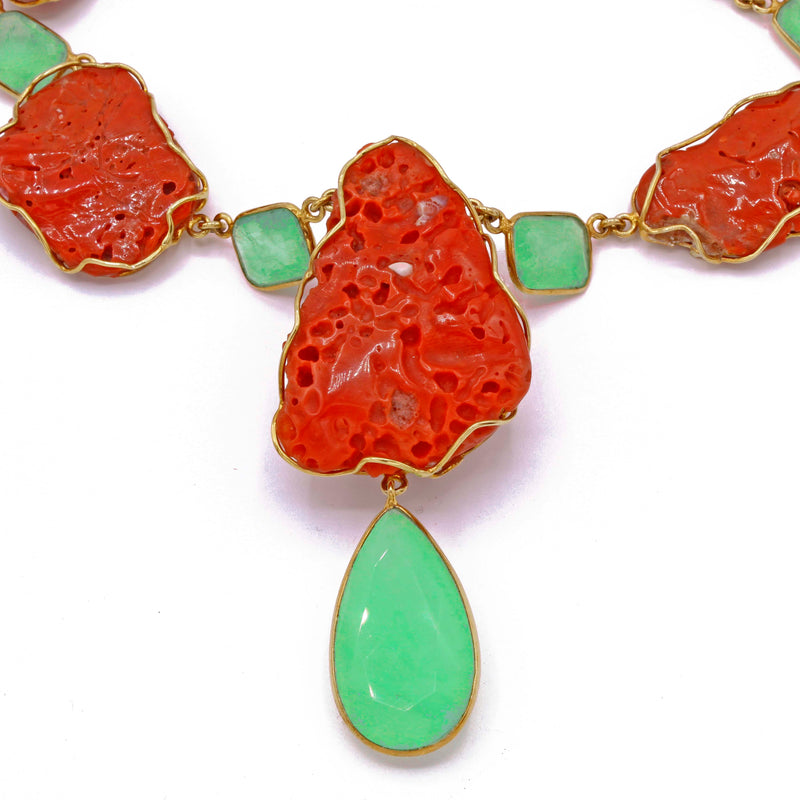 Collana con corallo rosso italiano