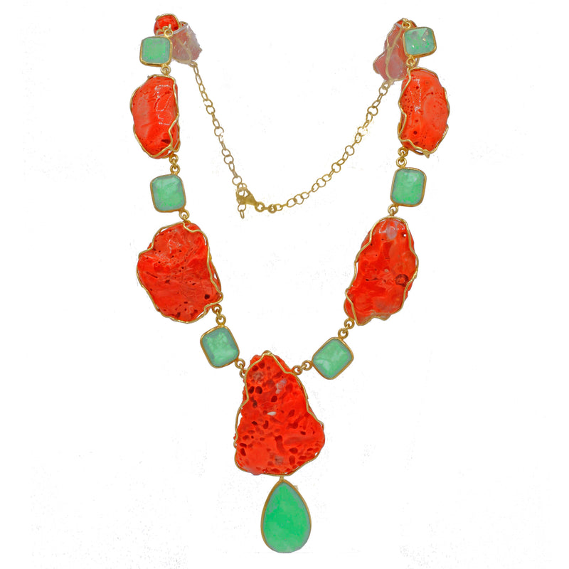 Collana con corallo rosso italiano