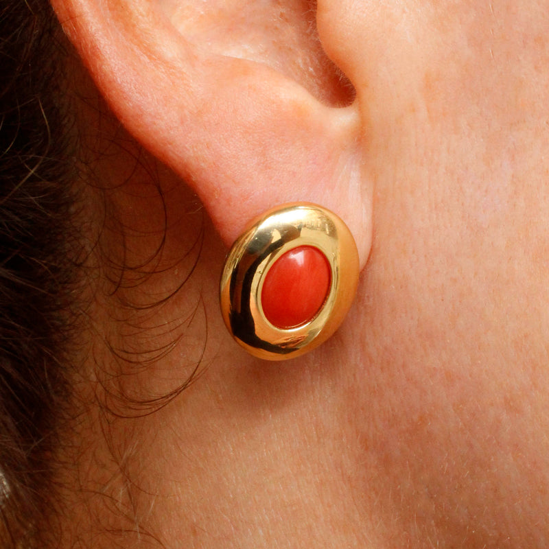 Orecchini con corallo rosso italiano