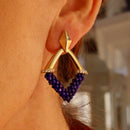 Orecchini in lapislazzuli e zirconi