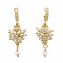 Orecchini argento placcato oro giallo con perle di acqua dolce