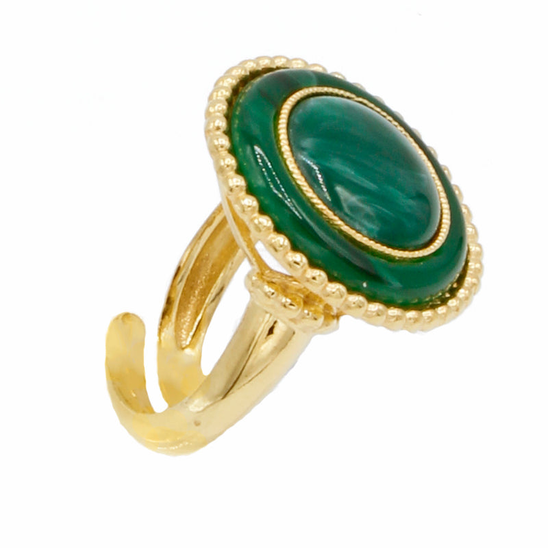 Anello con Agata verde