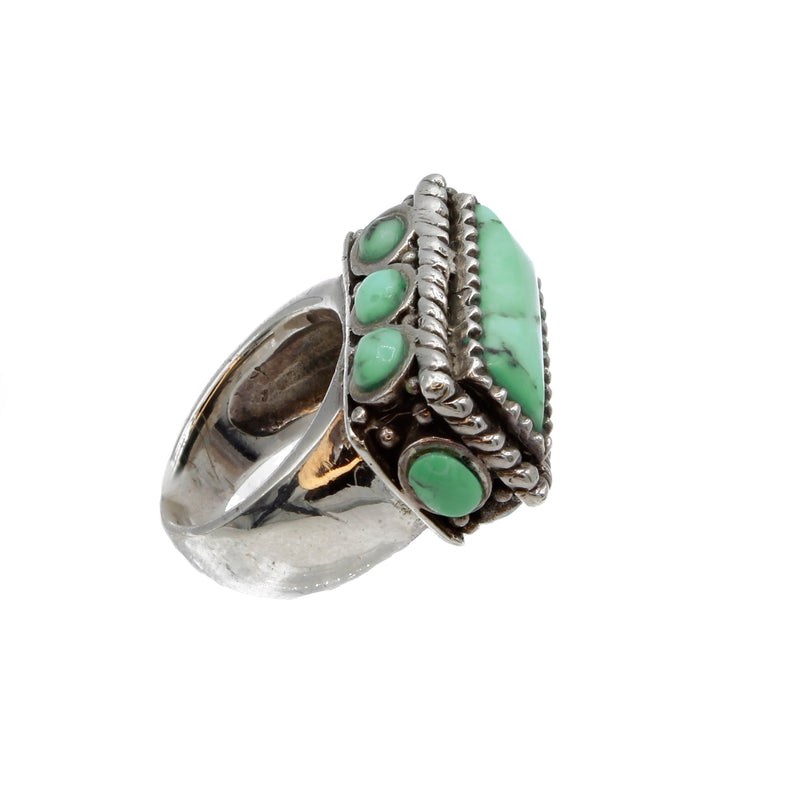 Anello argento con turchese naturale