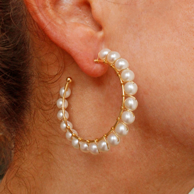 Orecchini con perle di acqua dolce