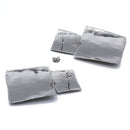 Orecchini in argento rodiato satinato