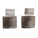 Orecchini in argento rodiato satinato