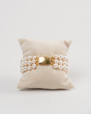 Bracciale a tre fili di perle di acqua dolce