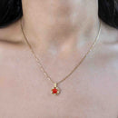 Collana con corallo rosso