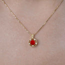 Collana con corallo rosso