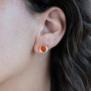 Orecchini con corallo rosso naturale