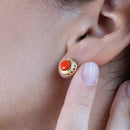 Orecchini con corallo rosso naturale