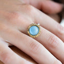 Anello in argento e bronzo con quarzo