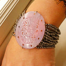 Bracciale ematite e giada viola