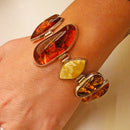 Bracciale in Ambra ed Argento 925%