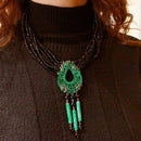 Collana in onice e giada