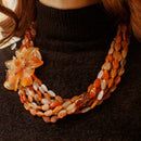 Collana di corniola e argento