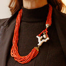 Collana in corallo sardo 10 fili modello torchon