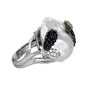 Anello in argento con perla barocca