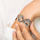 Bracciale in argento 925 rodiato satinato