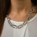 Collana in argento 925 rodiata