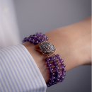 Bracciale a tre fili in ametista
