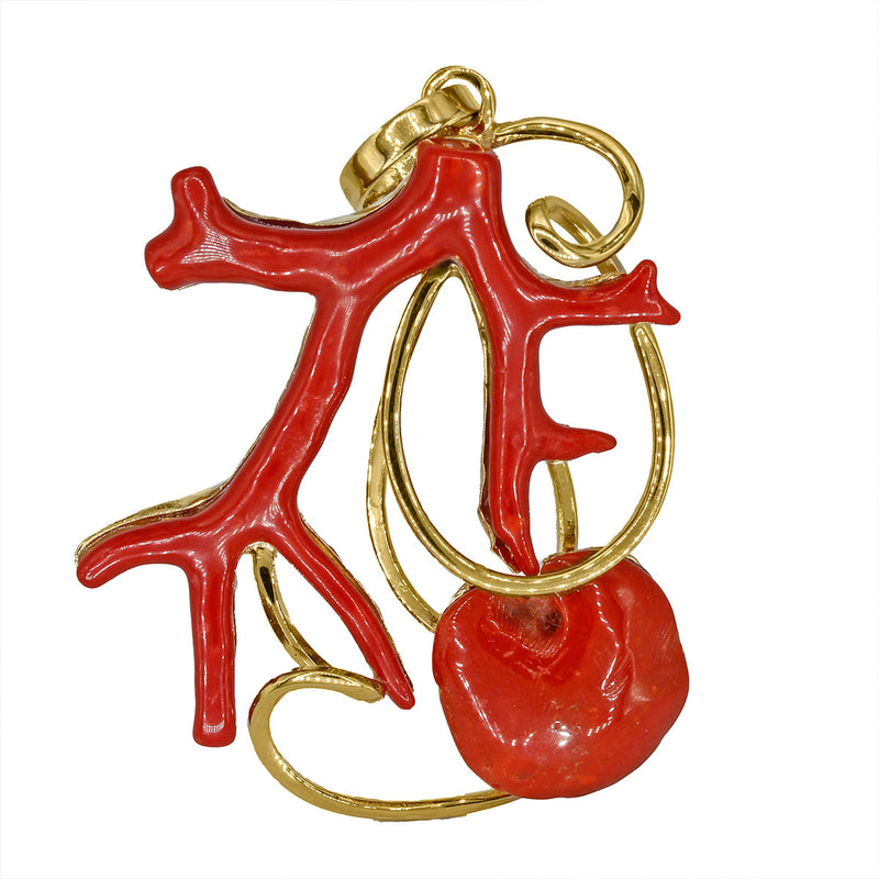 Ciondolo con corallo rosso italiano